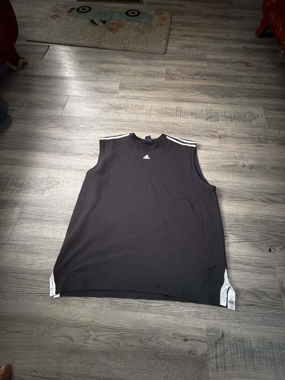 Adidas Men's Black 3-Stripes Sleeveless Tank Top Size 2XL